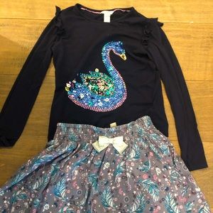 Monsoon Top and Skirt. Size 11-12 years